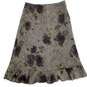 Hobbs Womens Tweed Wool Blend Trumpet Skirt Size 14